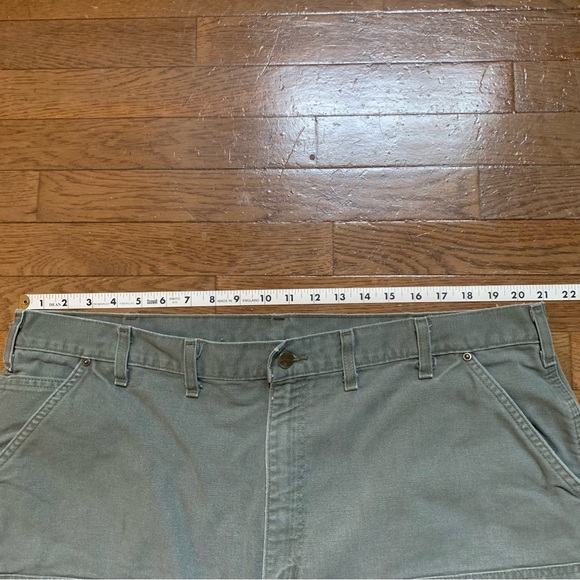 Carhartt B136 Double Front Washed Duck Loose Fit Work Pant 44 X 30 Moss Canvas - Picture 8 of 9
